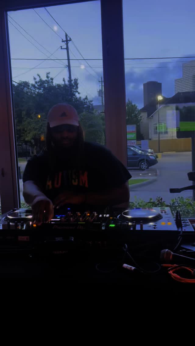 Resident DJ at golden hour